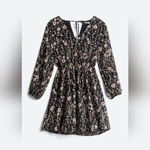 Collective Concepts Black Floral Mini Dress